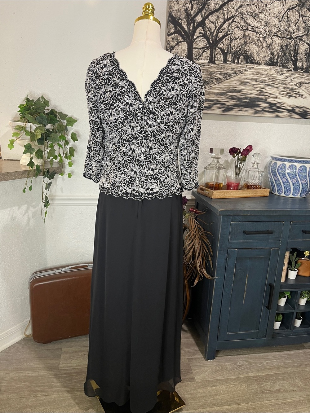 Alex Evenings Black Evening Dress size 10 - Picture 12 of 17